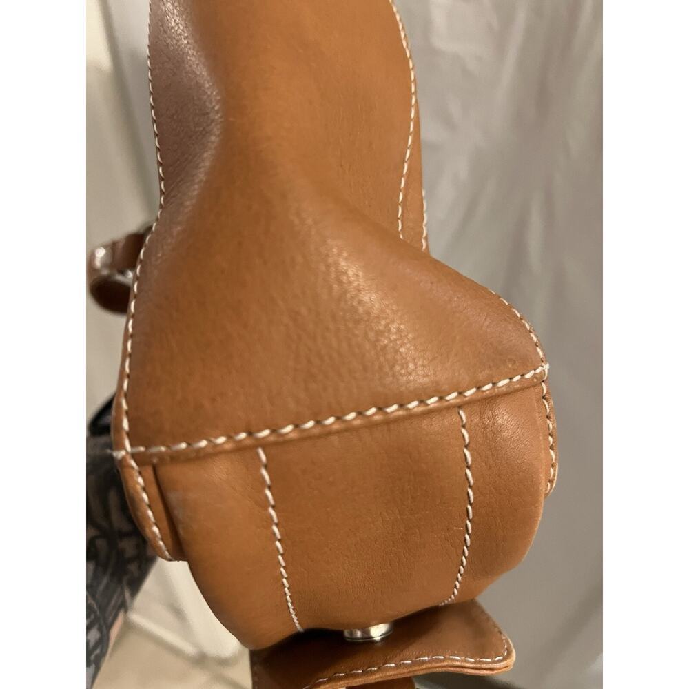 Lilo Collections Brown Leather Equestrian Tote Bag 12 X 7 X 3.5 - Picture 14 of 15